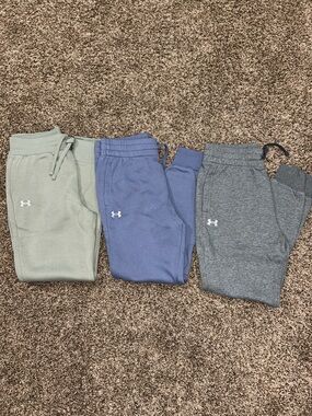 Under Armour Joggers in Sage, Blue, and Gray - Trio